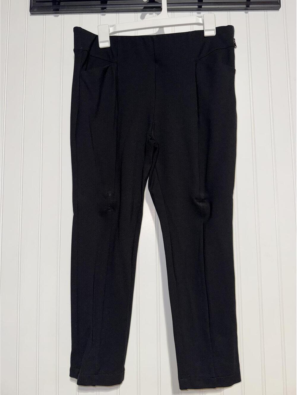 VETTA Capsule Black Tencel Tapered Crop Pants Elastic Waist Women's Size L